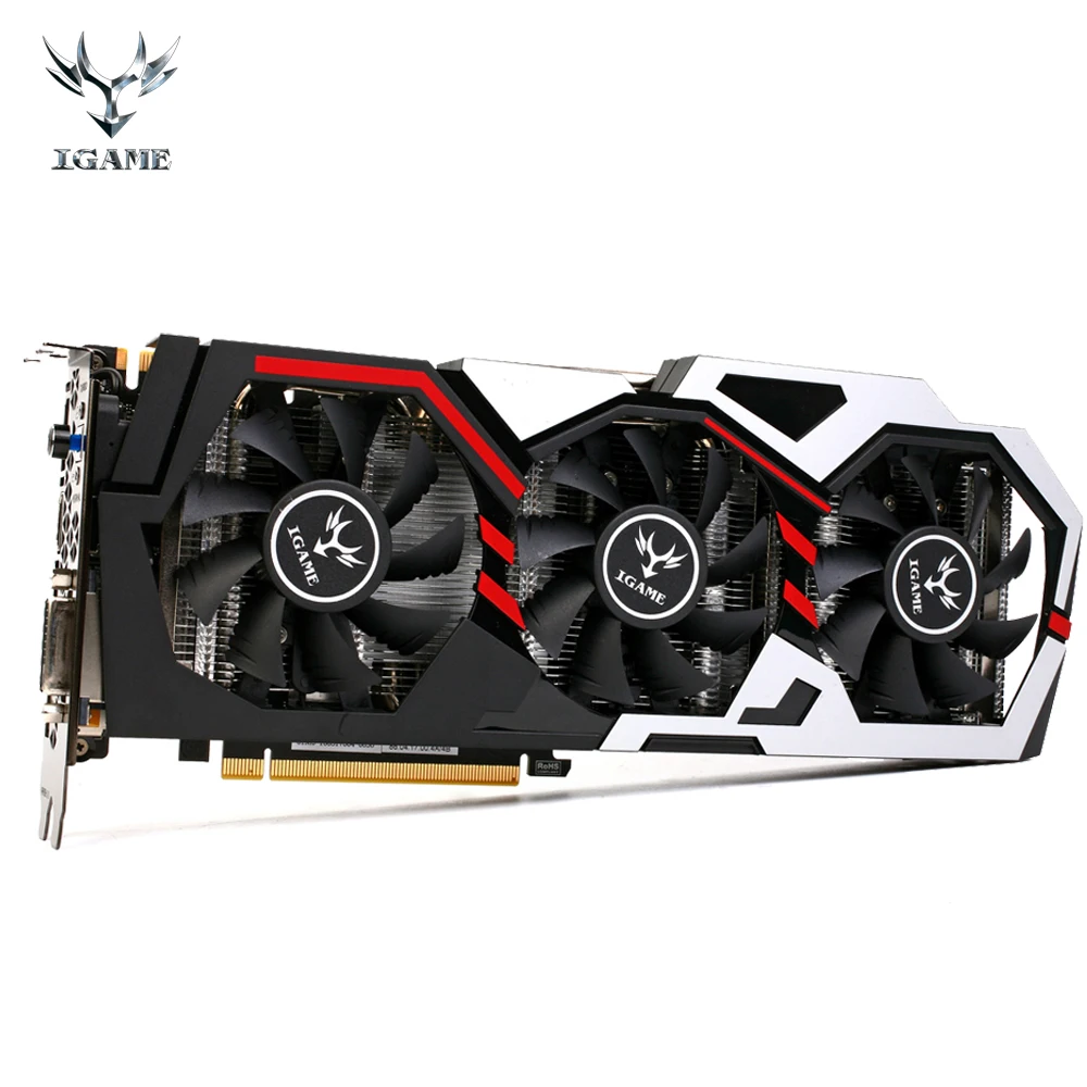Красочные NVIDIA GeForce iGame GTX 1080 GPU 8 ГБ 256bit Gaming GDDR5X PCI E X16 3 0 VR готовая видеокарта DVI + HDMI 3DP