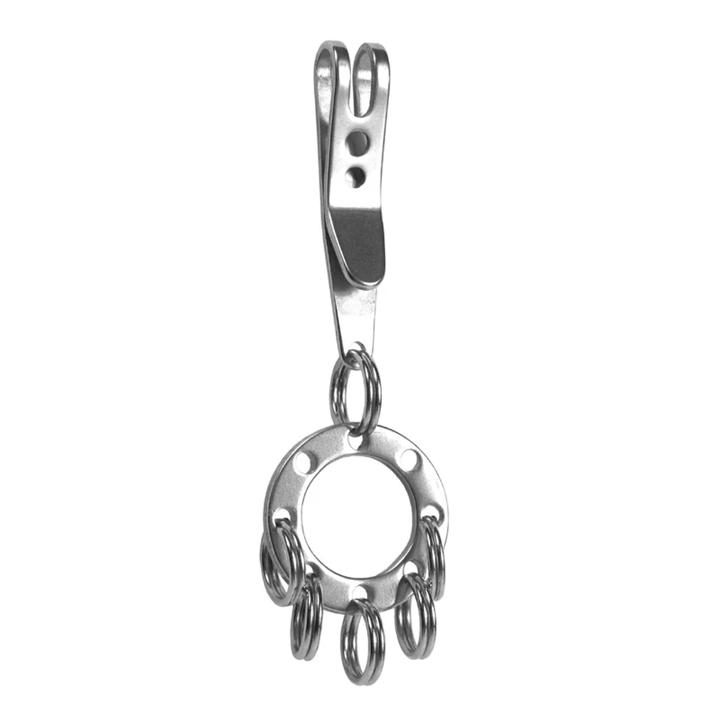 

Outdoor Stainless Steel Multi-purpose Camping Keychain Outdoor Key Chain Circular Climbing Keychain Money Clip Tools Travel Kits