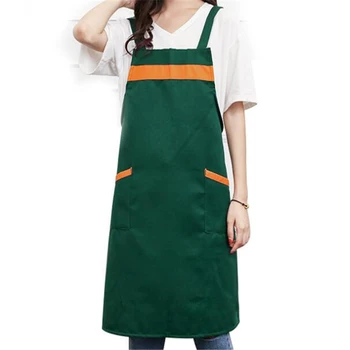 

Cooking Waterproof Polyester Apron Coffee Shop And Hairdresser Sleeveless Work Apron Bib Cooking Clothing Antifouling Aprons
