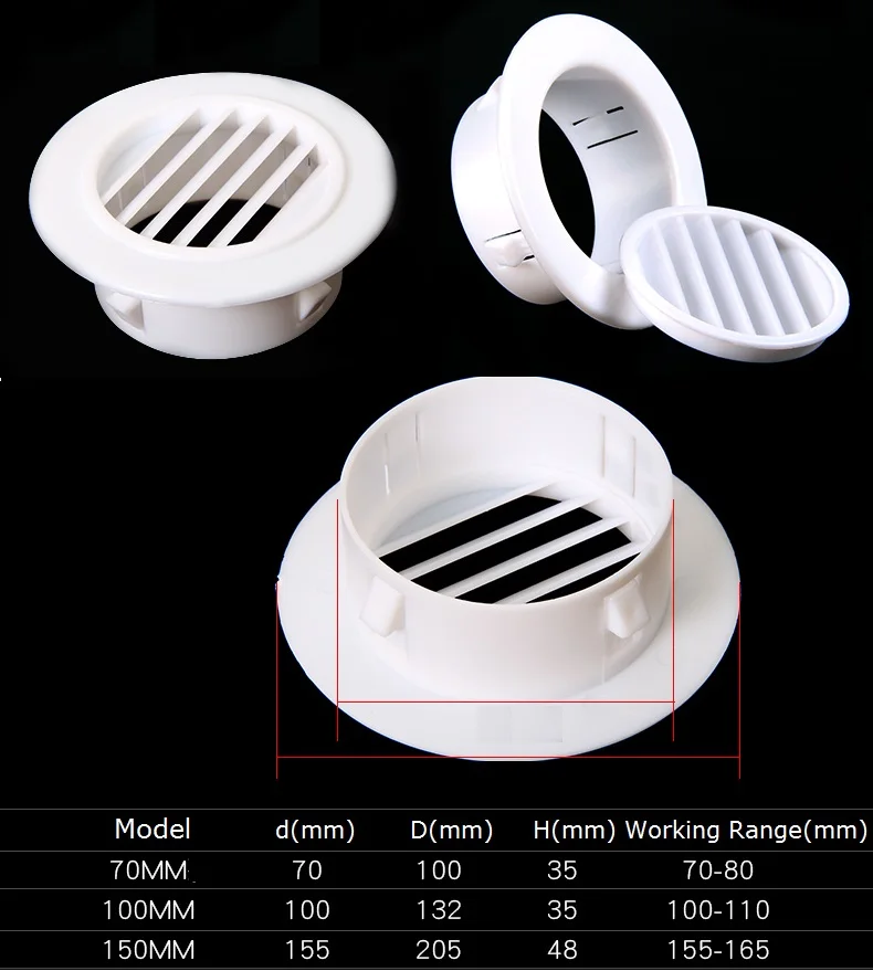 2 шт./лот Пластик кондиционер настенный отверстие крышки белый Лувр vent
