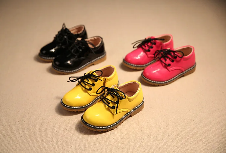Детская обувь Новинка весны детская кожаная обувь; большой головой обувь детские сапоги для мальчиков и девочек повседневная обувь