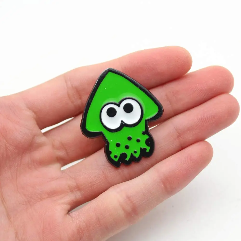 Splatoon 2 значок игра кальмар узор эмаль застежка Металлическая Кнопка Мультфильм