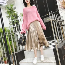 Юбка-пачка в стиле Лолиты,, плиссированная юбка, юбки Qiu Dong han edition, новая коллекция, осенняя Женская бархатная юбка с металлическими вставками