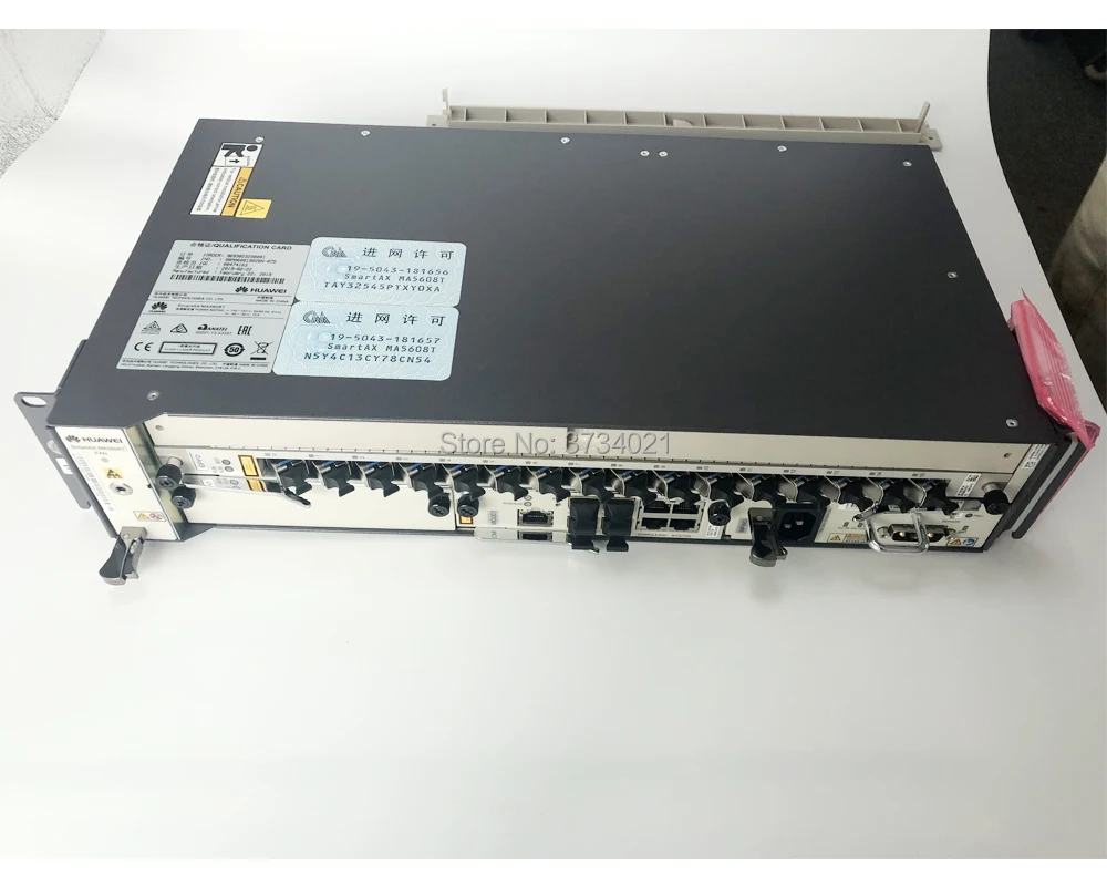 Доставка компанией DHL huawei MA5608T GPON OLT с 1 * MCUD 1G + 1 * MPWC электрическая плата постоянного тока, MA5608T терминал оптической линии