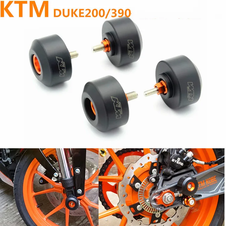 Для Ktm Duke 125 200 390 Новое поступление аксессуары для мотоциклов Передняя Задняя вилка рамка колеса слайдер Краш колодки Защита от падения