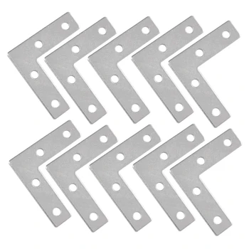 

European Standard 60x60x16mm Carbon Steel L-Type Connection Plate for 2020 Aluminium Extrusion Profile Pack of 10