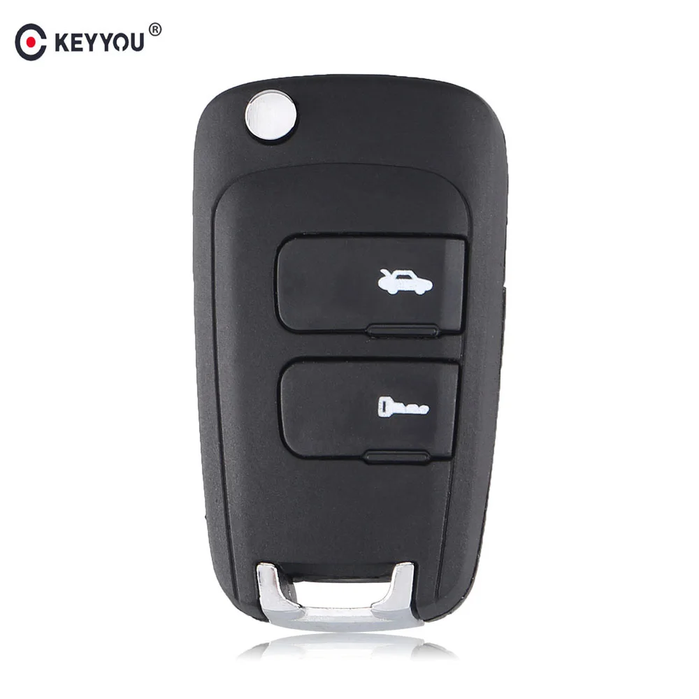 

KEYYOU New Replacement Remote Flip Folding Car Key Shell 2 Buttons For Chevrolet Epica Fob Key Case Car-styling Cover Left Blade