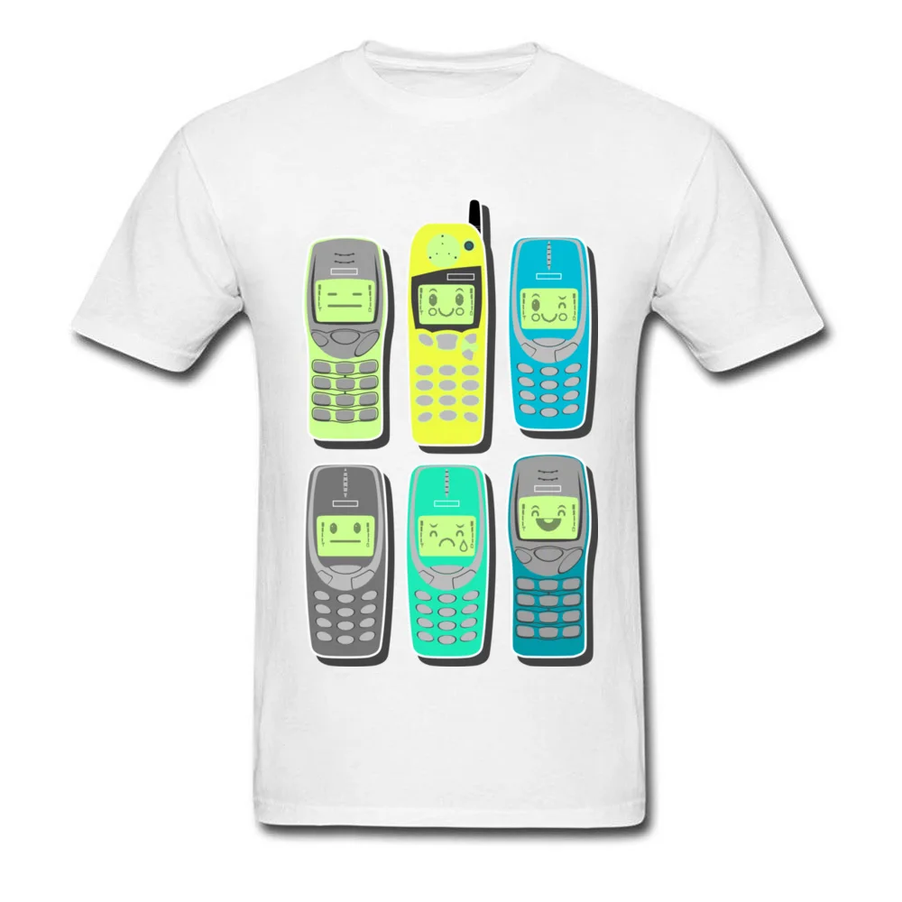 Vintage Mobile Phones Pattern_white
