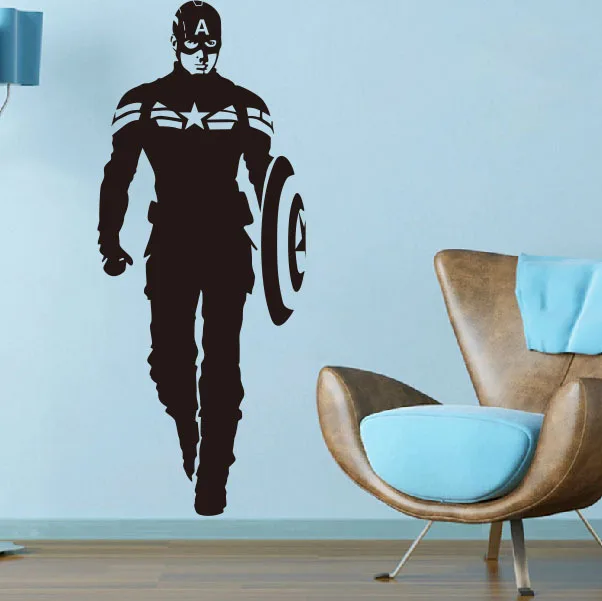 Free Shiping Creative Diy Wall Art Home Decoration Iron Man Avengers 2 Captain America Boy Bedroom Living Room Wall Stickers Wall Sticker Living Room Wall Stickersroom Wall Stickers Aliexpress