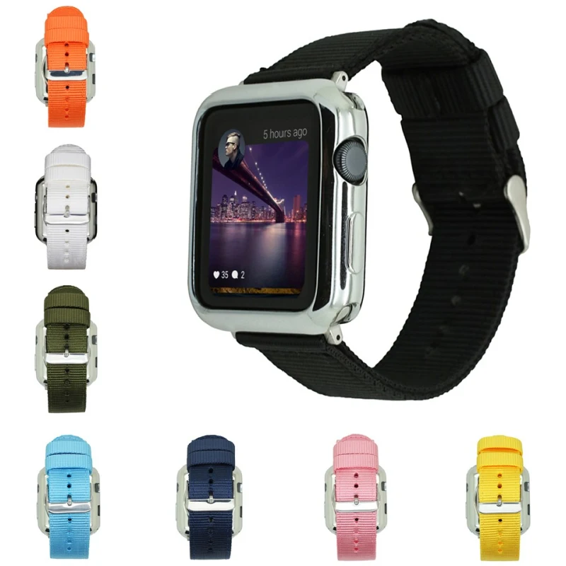 

New Woven Nylon Strap Loop Band for Apple Watch Series 3 2 1 42MM 38MM for iWatch watchband Sport Loop wrist band bracelet belt