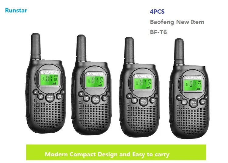 New hot item 4pcs BF-T6 baofeng two way radio portable radio walkie talkie CB Radio station Kids Handheld Communicator ham radio