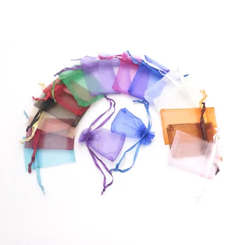 

100pcs 5x7cm 15 Colors Organza Gift Bags Jewelry Bag Wedding Birthday Party Packaging Display & Jewelry Pouches