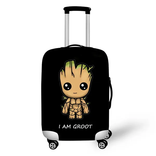 TWOHEARTSGIRL аксессуары для путешествий Мультяшные Чехлы для багажа с принтом I am Groot для чемодана на колесиках эластичные Защитные чехлы для багажа - Цвет: Z2875