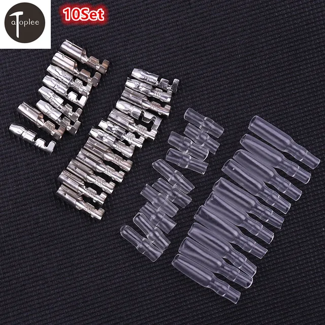 10Sets 4mm Car Motorcycle Electrical Connector Wire Male Female Socket