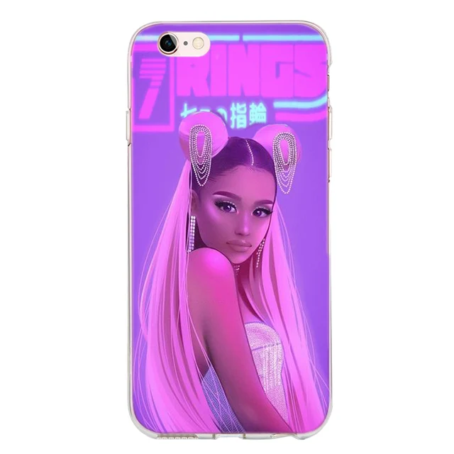 Ariana Grande 7 Rings Thank U Next AG Phone Case for iPhone 8 7 6 6S Plus X XS MAX 5 5S SE XR ...