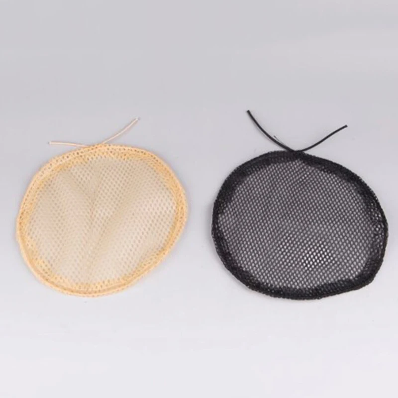 

10pcs/lot 6 inch Cheap Caps For Making Ponytail Spandex Net Elastic Hair Net With Glueless Hair Net Wig Liner Black/beige