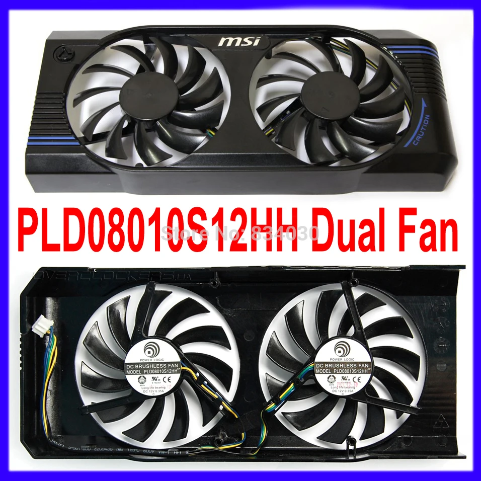 

Neue computador lufter ersatz twin frozr ii msi r7770 hd 7770 n460 n560 gtx graphics grafikkarte fans (PLD08010S12HH)