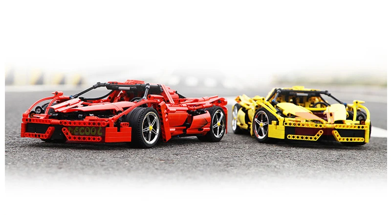 Новинка 3382 Technic гоночный автомобиль Enzo Ferraris 1:10 строительные блоки совместим с Bela 9186 8653 модель гонщика кирпичные игрушки для детей