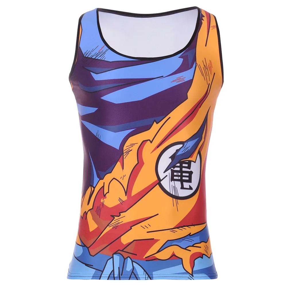 Тяжелый Saiyan Goku Dragonball Танк Горячая Мужская одежда для фитнеса Deadlift рубашка
