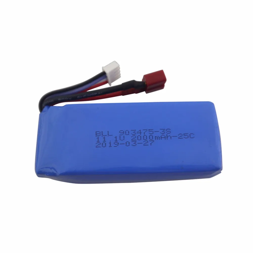 

11.1V 2000mah lithium battery for Feilun FT012 remote control speedboat spare parts RC model car head T high magnification