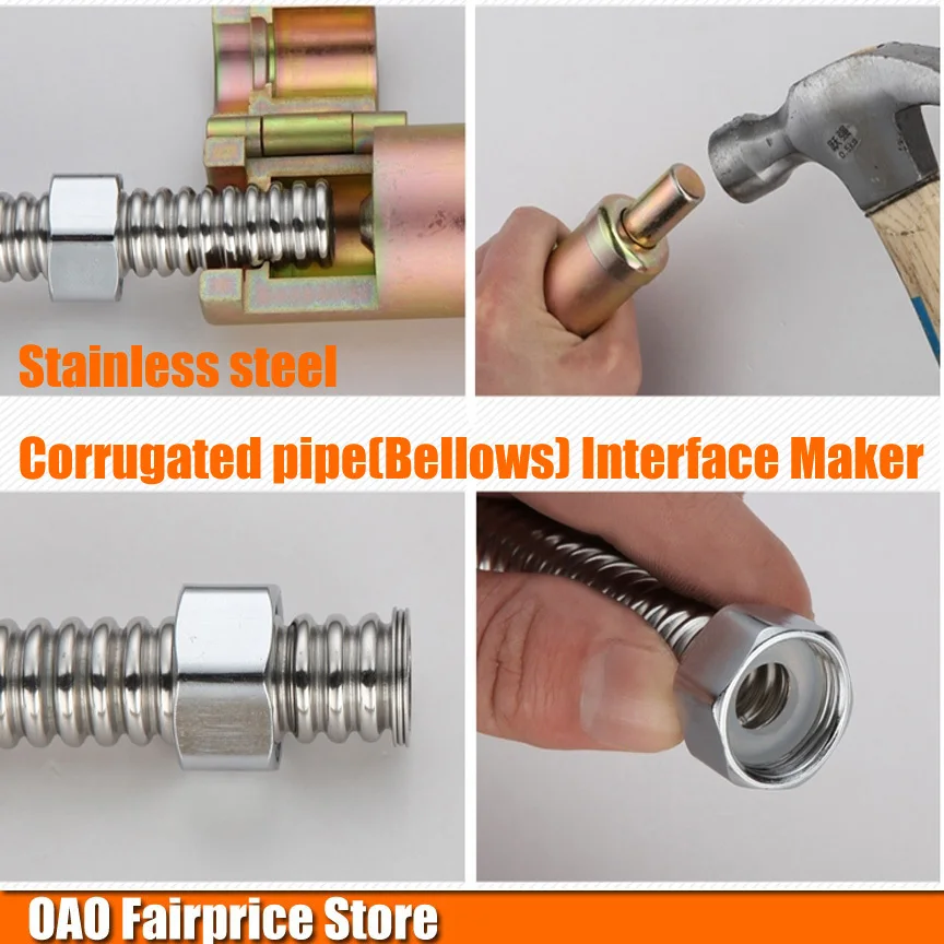 

Corrugated pipe Interface Maker/ outer diameter: 16 / 16.8 / 20 / 22mm / stainless steel corrugated pipe/Bellows Interface Maker