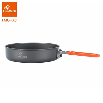 Fire Maple Outdoor Camping Hiking Picnic Portable Hard Aluminum Alloy 0.9L Frying Pan Folding Handle High Quality Tableware 3