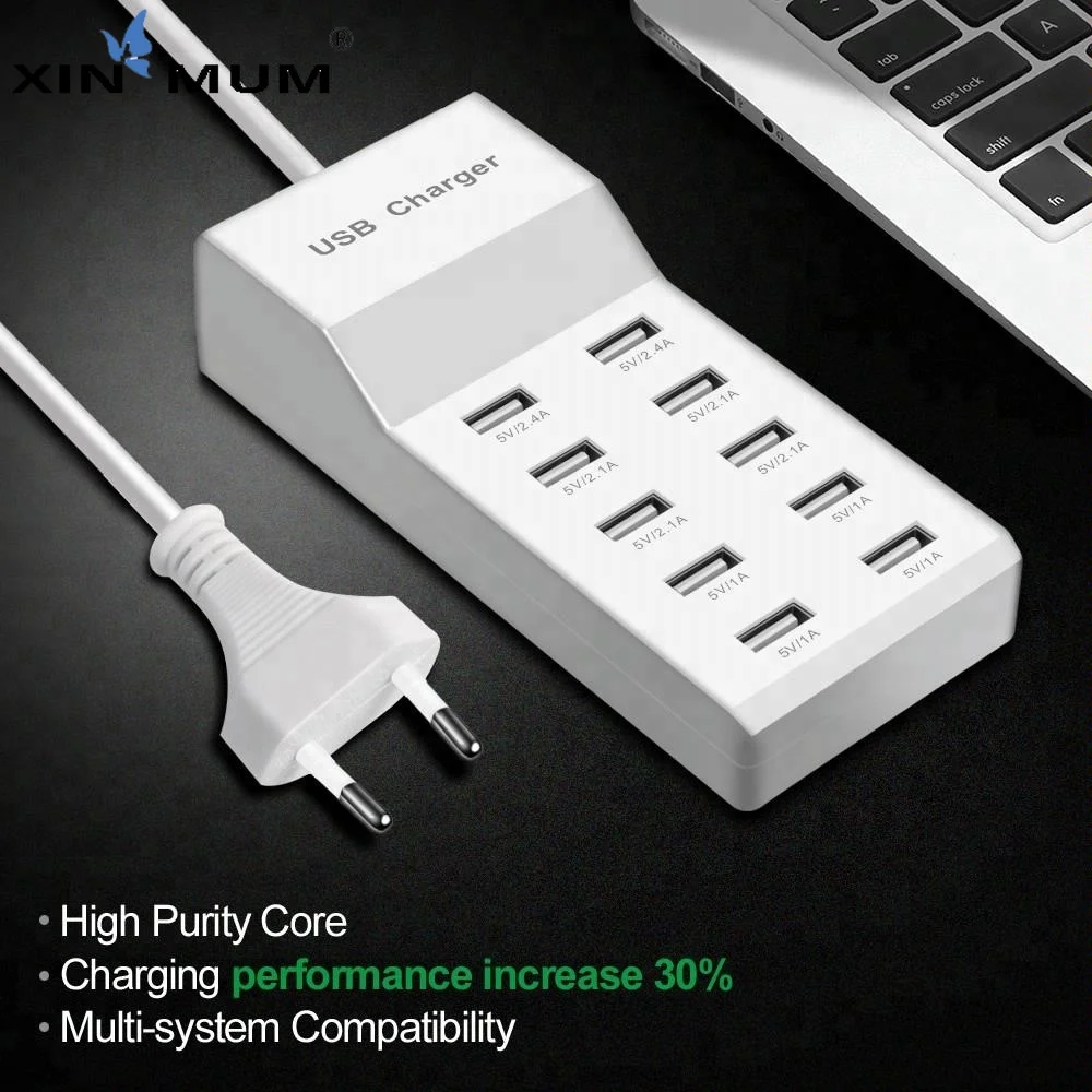 XIN MUM ЕС/штепсельная вилка американского стандарта высокого Скорость 10 Порты 5V usb
