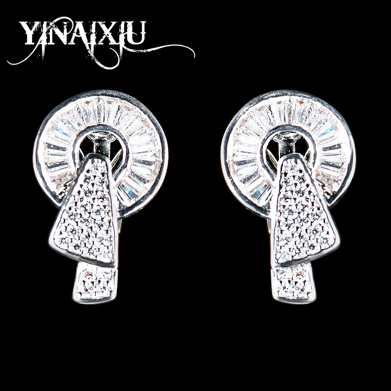 YINAIXIU Women Trendy Silver Clip Earrings Without Piercing Copper Ear