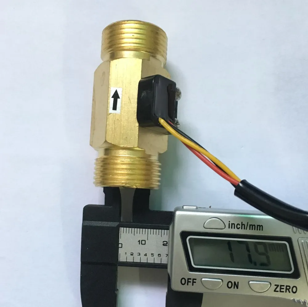 Brass copper Hall flow sensor meter (4)