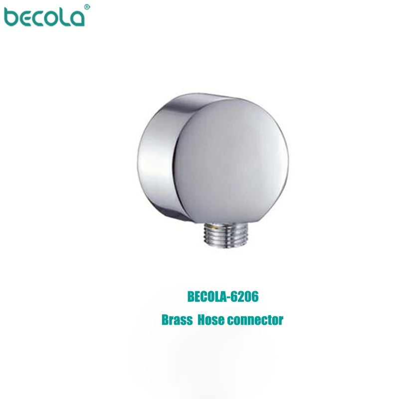 BECOLA High Quality New Chrome Bathroom Faucet Accessories Rose Gold Brass Wall Mounted Shower Hose Connector Wall Elbow Unit