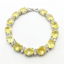 Women Charm Bracelets 10KT White Gold Filled Zircon Stone Gold yellow Fashion Jewelry Best Selling
