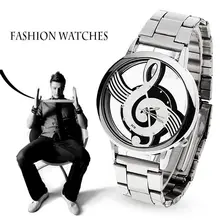 2017 New Luxury Brand Fashion and Casual Music Note Notation font b Watch b font Stainless