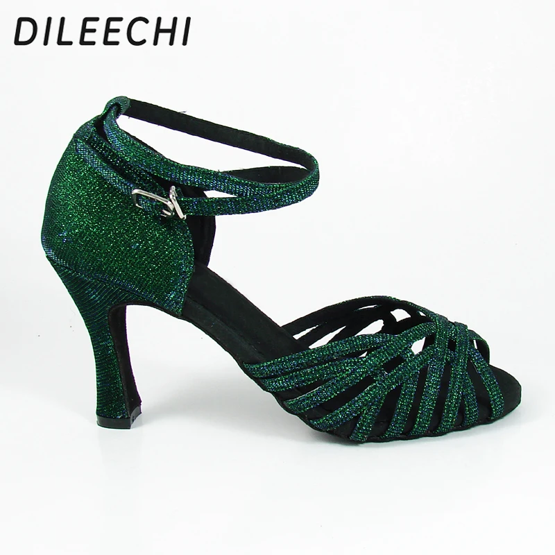 Dance Shoes Adult Women's Latin Ballroom Samba Sandals Heels 6cm 5cm