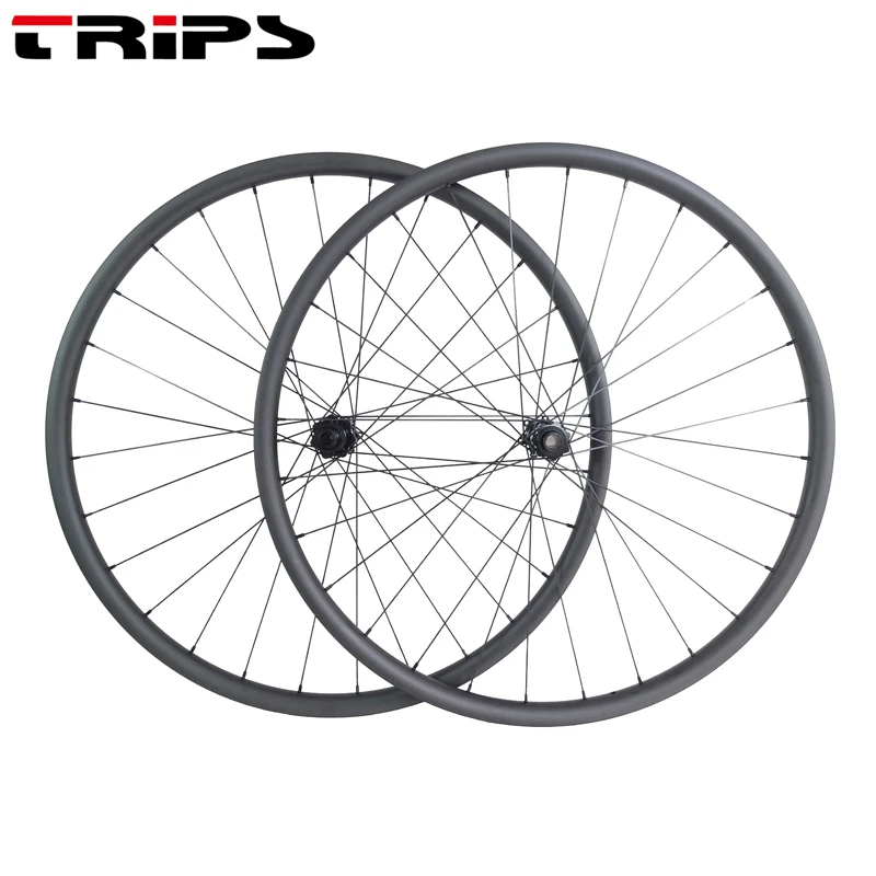 Best TRIPS Boost 29er MTB Carbon Wheels 40mm Width 350 Mountain Bicycle Carbon WheelSet AM straight pull thru axle Wheel sapim spokes 9