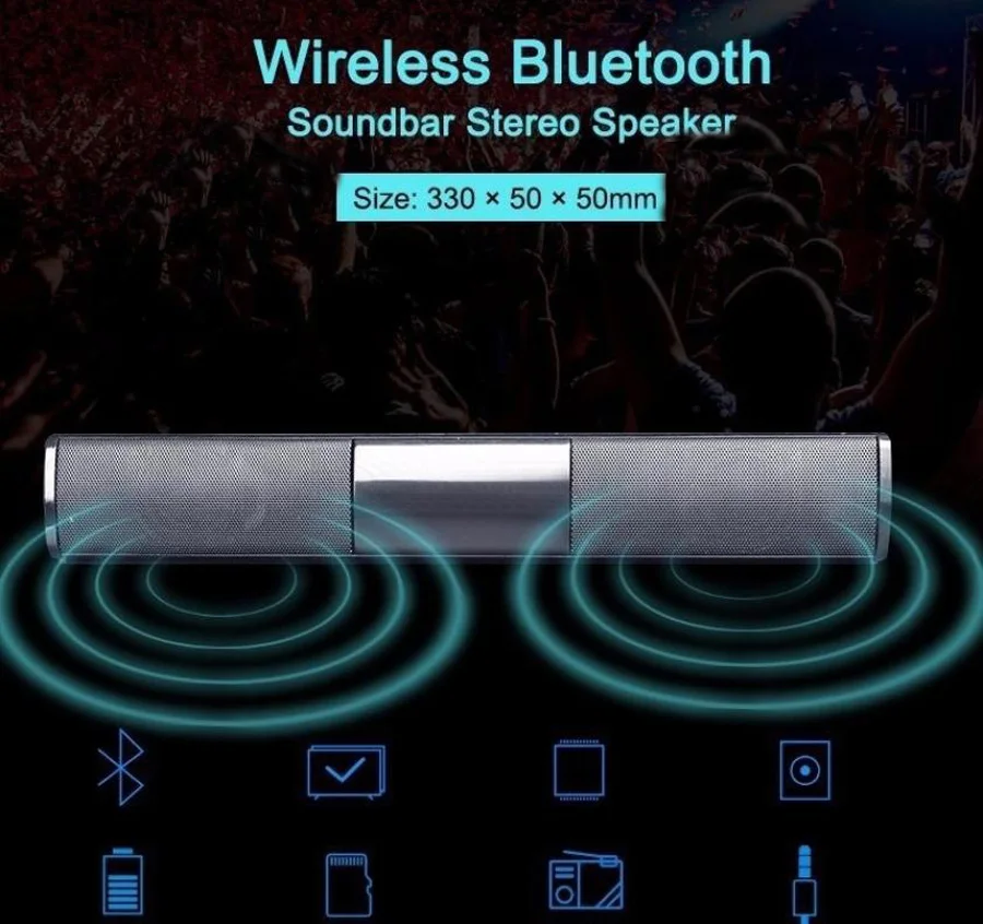 20 Вт Bluetooth Колонка ТВ Саундбар беспроводной динамик 10 Вт стерео система домашнего кинотеатра звук Hifi объемное настенное крепление звуковая панель бумбокс