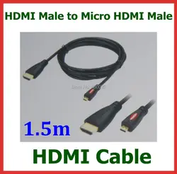 5FT 1.5 м Micro HDMI к HDMI кабель мужчинами V1.4 1080 P для Ethernet 3D HDTV HDMI кабель