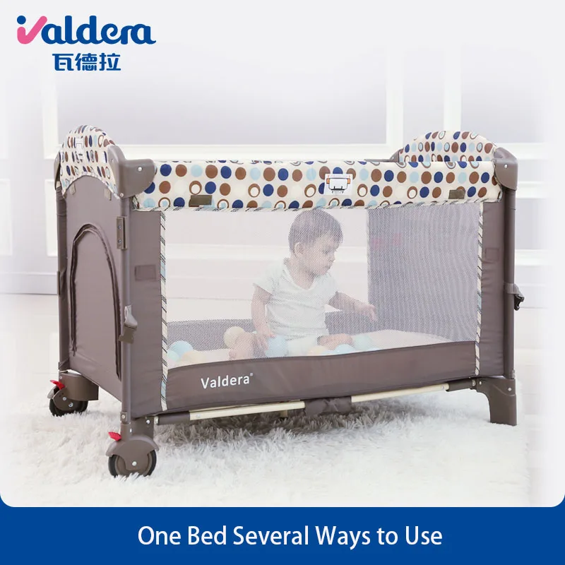  VALDERA foldable crib multi-function splicing large bed portable baby travel bed