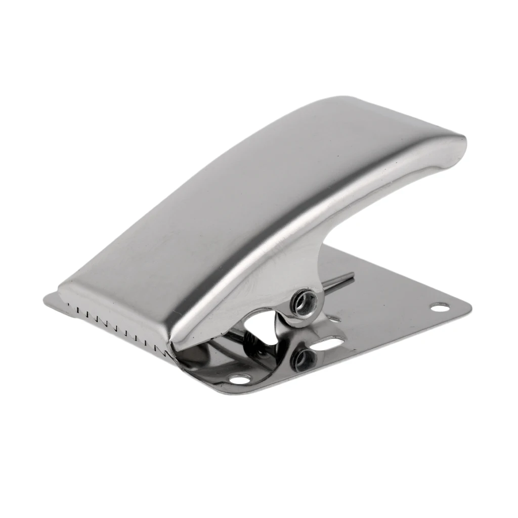  Stainless Steel Fish Fillet Clamp Deep-jaw Fish Tail Clip with Mounting Screws for Fishing Board Grip Fish Cleaning Tools
