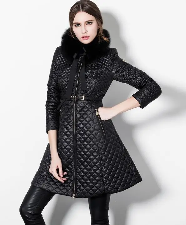 Осенняя зимняя модная Женская приталенная куртка в британском стиле, хлопковое пальто размера плюс 3XL