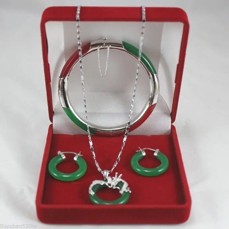 

Wonderful Multicolor Jade Circle Dragon Pendants Necklace Earring Bracelet 03 5.27