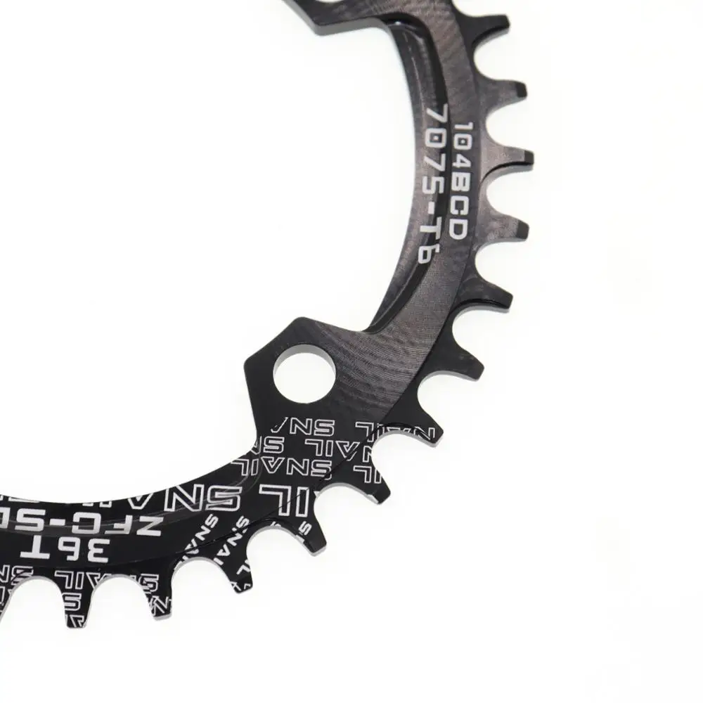 SNAIL Chainring 104 BCD Овальный 32 34 36 38T зуб узкий n широкий один сверхлегкий пластина MTB горный велосипед 104BCD дорожная цепь кольцо