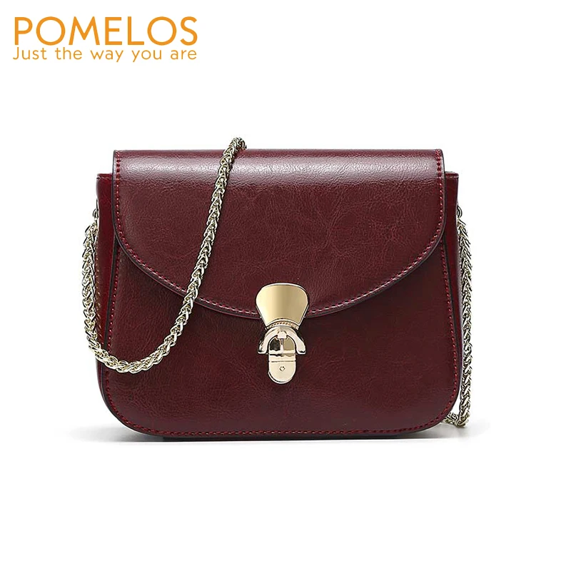 

POMELOS Genuine Leather Crossbody Bags For Women 2019 New Arrival Mini Chian Bag Purses And Handbags Woman Shoulder Bag Designer