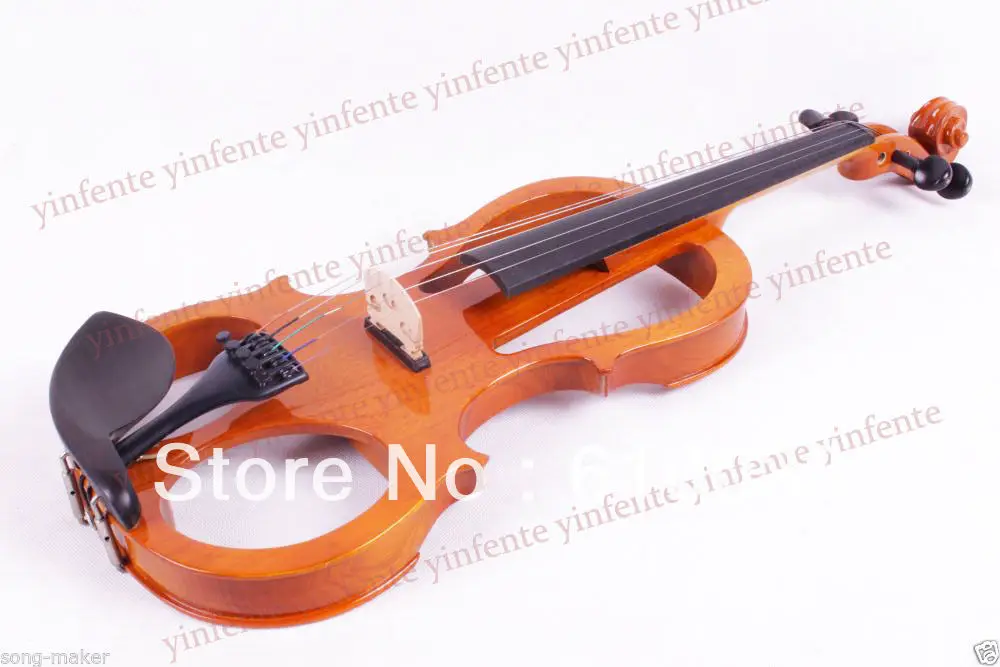 

New 5 string 16'' Electric Viola Silent Solid Wood Body Powerful Sound Case Bow