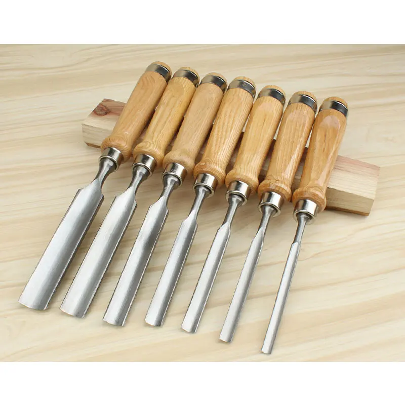 

Multi Specification Semi Circle Steel Woodworking Wooden Handle Set Chisel Professional Woodworking Carving Chisels DIY Tools