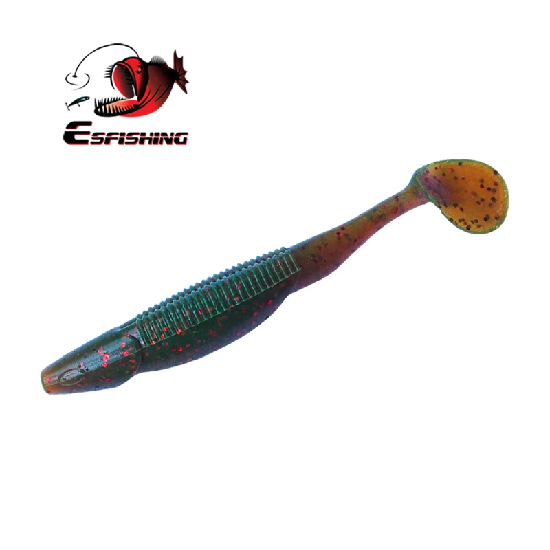 Esfishing السحر جديد نحيل قحافة 95 مللي متر 5.3g 6 قطعة الصيد الطعم طُعوم لينة الصيد Leurre souple الكارب الصيد اكسسوارات