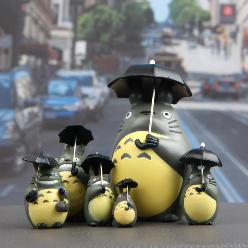 Студия Ghibli Hayao Miyazaki зонтик счастливый Тоторо Аниме Фигурка автомобиля Микро