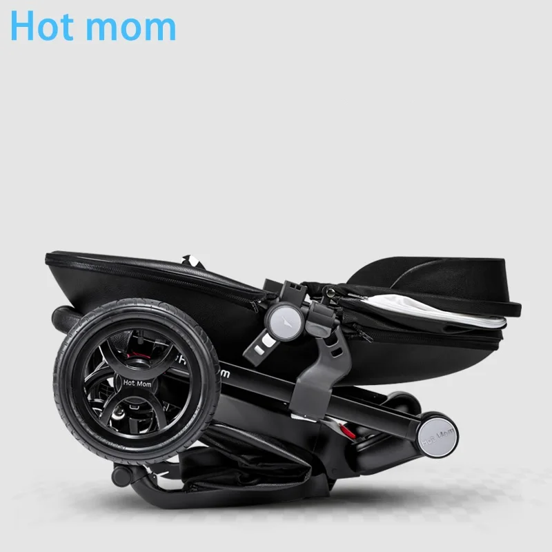 Детская коляска hotmom Deluxe из искусственной кожи с высоким пейзажем европейский