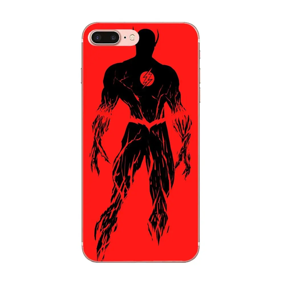 Мягкий с рисунком из ТПУ Capa Super Hero The Flash DC Comics логотип для Apple iPhone 4 4S 5 5C 5S SE 6 6S 7 8 Plus X