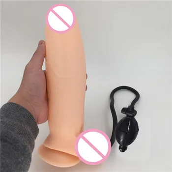 Hefty Probe Inflatable Butt Plug Expandable Vaginal Anal Dildo Balloon Pump Ass Adjustable Intumescent Vaginal Anal Stopper 5