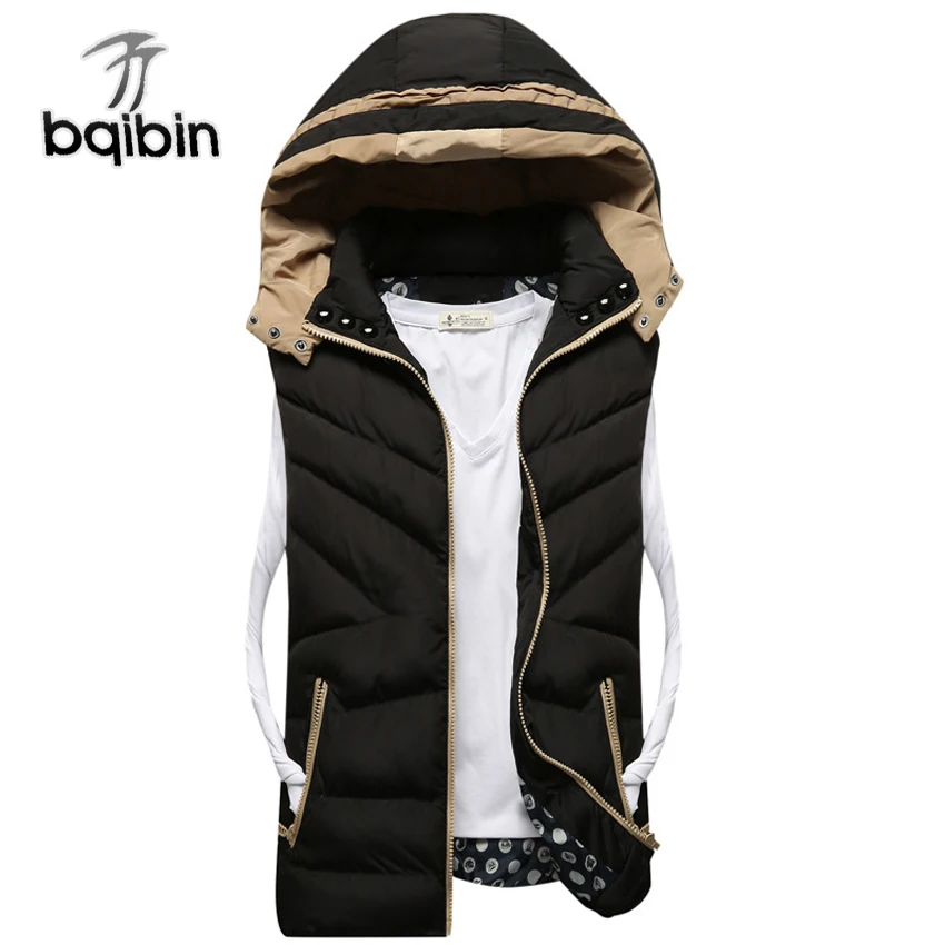 

2019 Winter Men's Vests 3XL Casual Sleeveless Waistcoats Men Jackets Hooded Coats Male Outerwears Teenager Clothes Drop Shipping